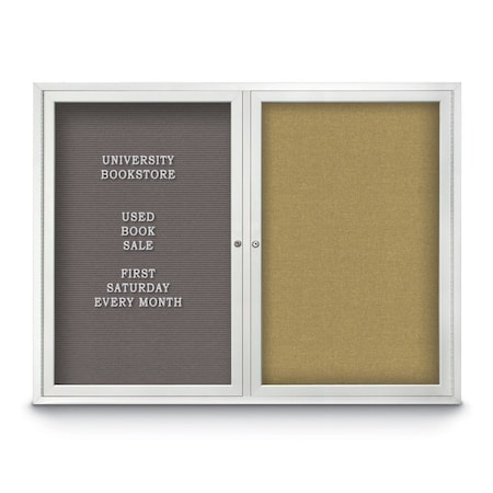 United Visual Products Corkboard, 48"x36", Black/Black UV404PLUS-BLACK-BLACK